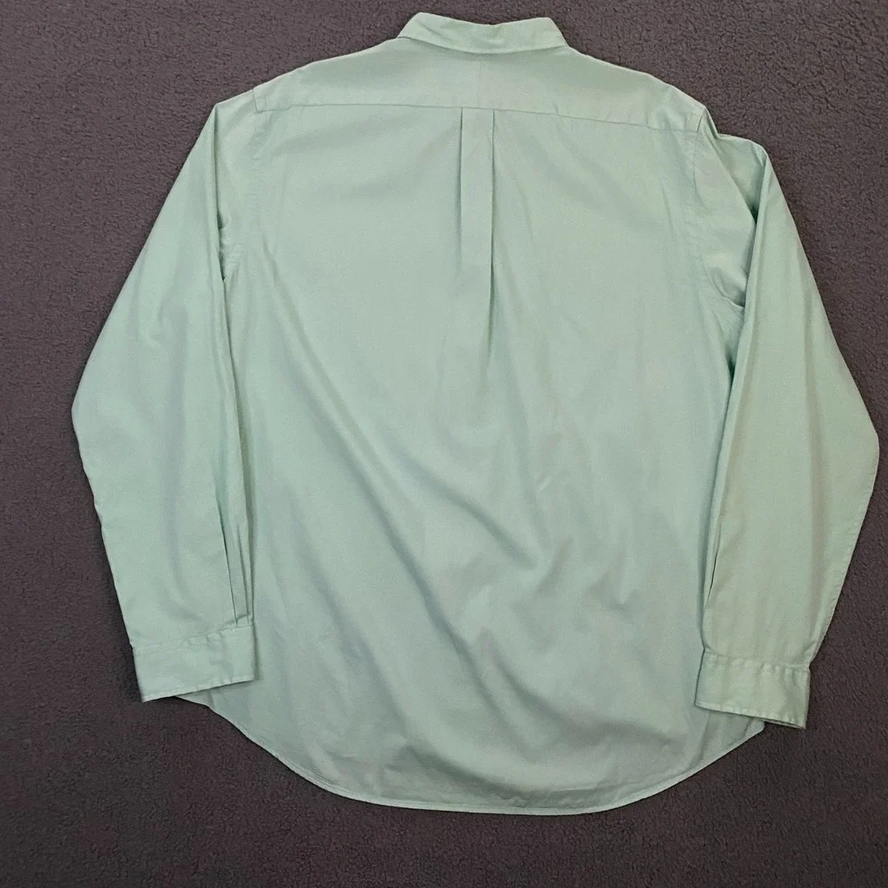 Polo Ralph Lauren Shirt Mens XL Mint Green Beach Twill Double Flap Pocket Naval